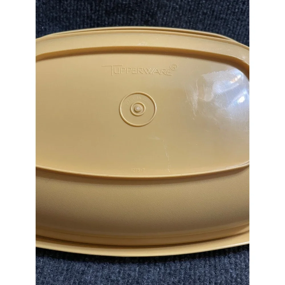 Vintage Tupperware Microwave Steamer Harvest Gold 3 Piece Set 1273 1274 1275 USA